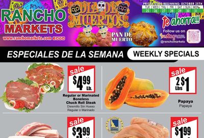 Rancho Markets (UT) Weekly Ad Flyer Specials October 25 to October 31, 2022