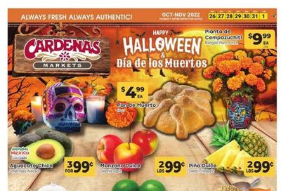 Cardenas (CA, NV) Weekly Ad Flyer Specials October 26 to November 1, 2022