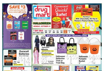 Discount Drug Mart (OH) Weekly Ad Flyer Specials October 26 to November 1, 2022