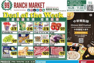 99 Ranch Market (10, MD) Weekly Ad Flyer Specials October 28 to November 3, 2022