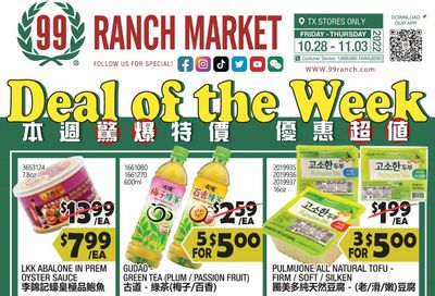 99 Ranch Market (TX) Weekly Ad Flyer Specials October 28 to November 3, 2022