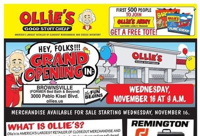 Ollie's Bargain Outlet (TX) Weekly Ad Flyer Specials November 16 to November 24, 2022