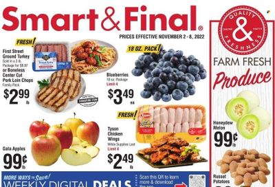 Smart & Final (AZ, CA) Weekly Ad Flyer Specials November 2 to November 8, 2022