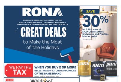 Rona (Atlantic) Flyer November 3 to 9