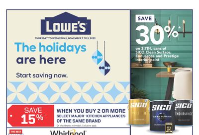 Lowe's (West) Flyer November 3 to 9