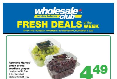 Wholesale Club (West) Fresh Deals of the Week Flyer November 3 to 9