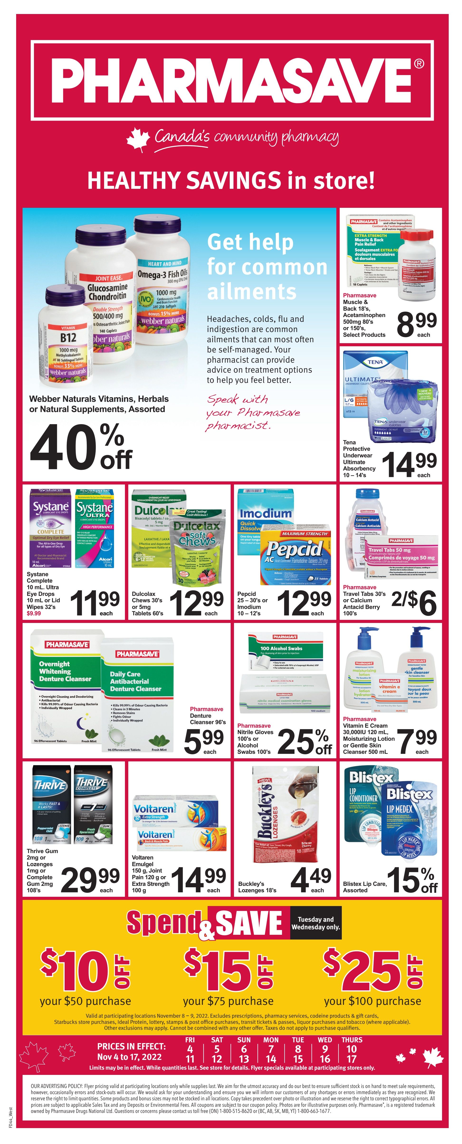 Pharmasave (West) Flyer November 4 to 17