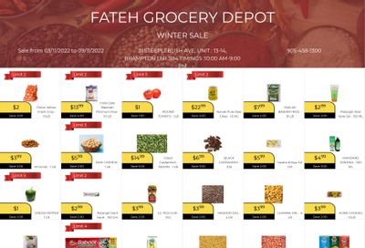 Fateh Grocery Depot Flyer November 3 to 9