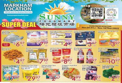 Sunny Foodmart (Markham) Flyer November 4 to 10