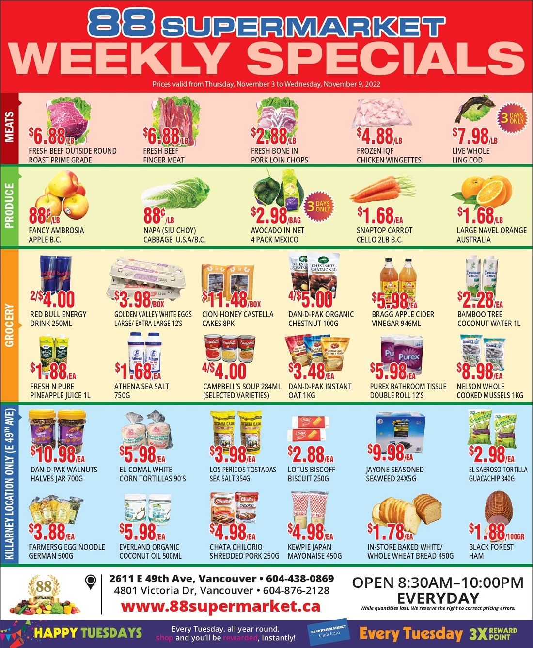 88 Supermarket Flyer November 3 to 9