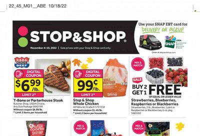 Stop & Shop (NJ) Weekly Ad Flyer Specials November 4 to November 10, 2022