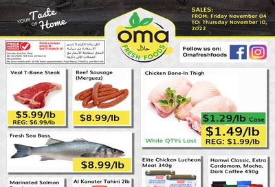 Oma Fresh Foods Flyer November 4 to 10