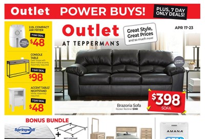 Outlet at Tepperman's Flyer April 17 to 23