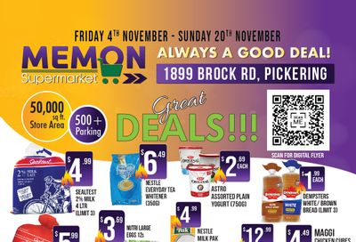Memon Supermarket Flyer November 4 to 20