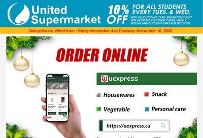 United Supermarket Flyer November 4 to 10