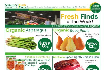 Nature's Emporium Weekly Flyer November 4 to 10