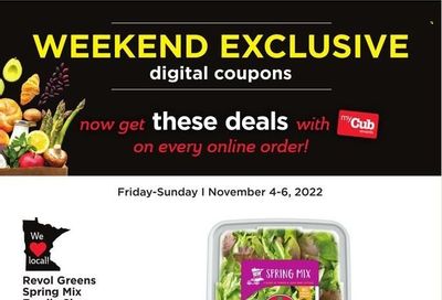 Cub Foods (MN) Weekly Ad Flyer Specials November 4 to November 6, 2022