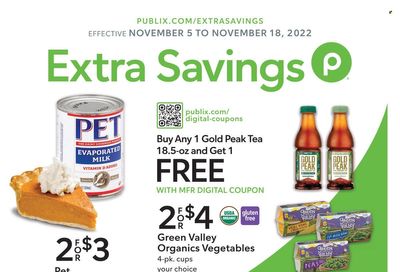 Publix (AL, FL, GA, NC, SC, TN) Weekly Ad Flyer Specials November 5 to November 18, 2022