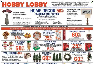 Hobby Lobby Weekly Ad Flyer Specials November 6 to November 12, 2022