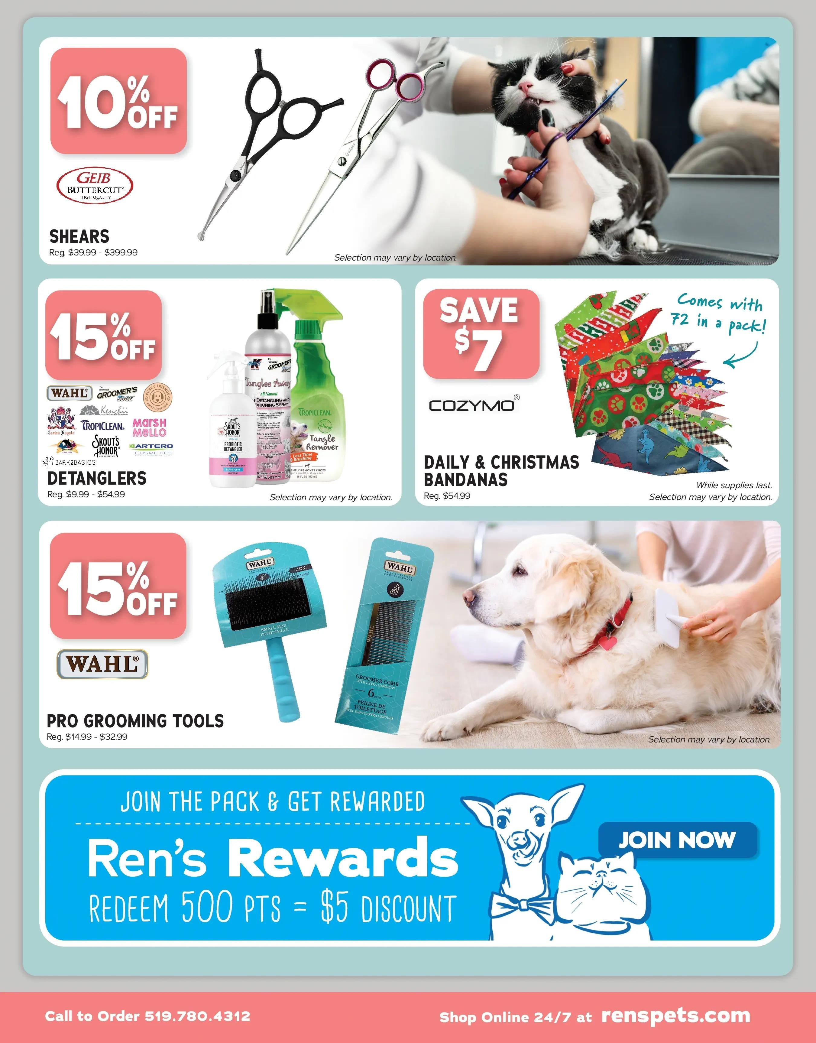 Ren's Pets Grateful for Groomers Sale Flyer November 7 to 20