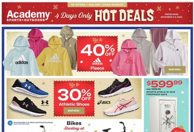 Academy Sports + Outdoors Weekly Ad Flyer Specials November 3 to November 6, 2022