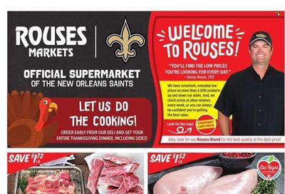 Rouses Markets (AL, LA, MS) Weekly Ad Flyer Specials November 2 to November 9, 2022