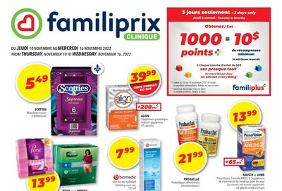 Familiprix Clinique Flyer November 10 to 16