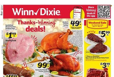 Winn Dixie (AL, FL, GA, LA) Weekly Ad Flyer Specials November 9 to November 15, 2022