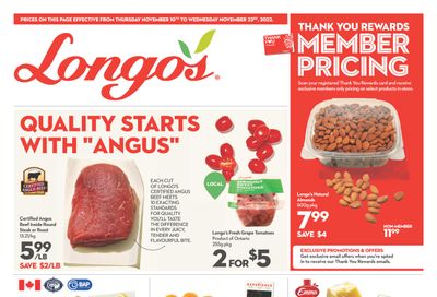 Longo's Flyer November 10 to 23