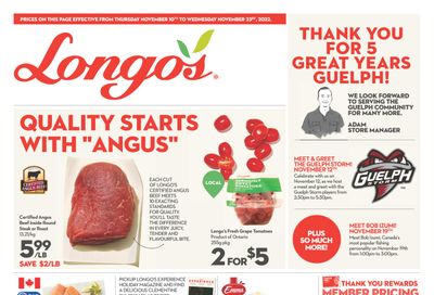 Longo's (Guelph) Flyer November 10 to 23