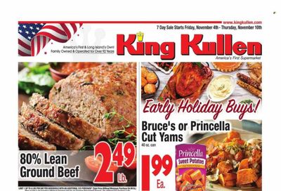 King Kullen (NY) Weekly Ad Flyer Specials November 4 to November 10, 2022