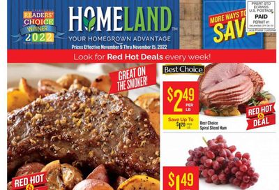 Homeland (OK, TX) Weekly Ad Flyer Specials November 9 to November 15, 2022