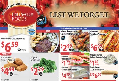 Tru Value Foods Flyer November 9 to 15