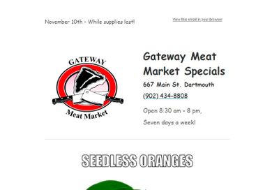 Gateway Meat Market Flyer November 10 to 16