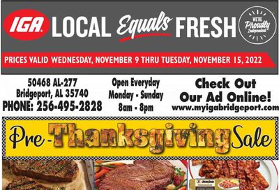 IGA (50) Weekly Ad Flyer Specials November 9 to November 15, 2022