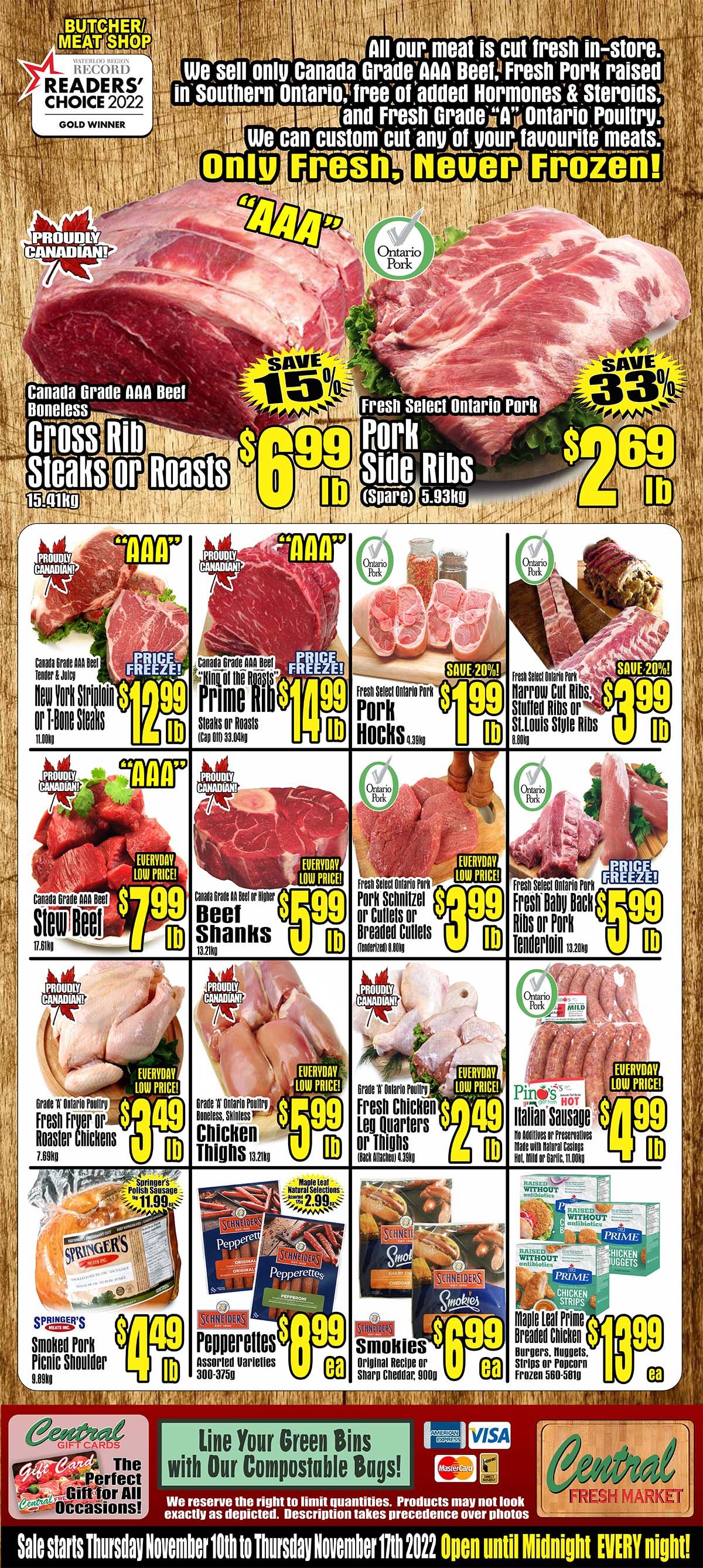 Central Fresh Market Flyer November 10 to 17