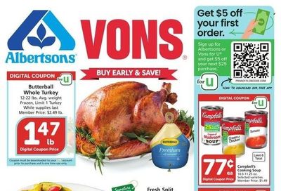 Vons (CA) Weekly Ad Flyer Specials November 2 to November 8, 2022