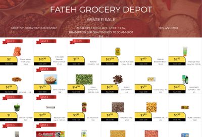 Fateh Grocery Depot Flyer November 10 to 16