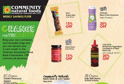 Community Natural Foods Flyer November 10 to 16