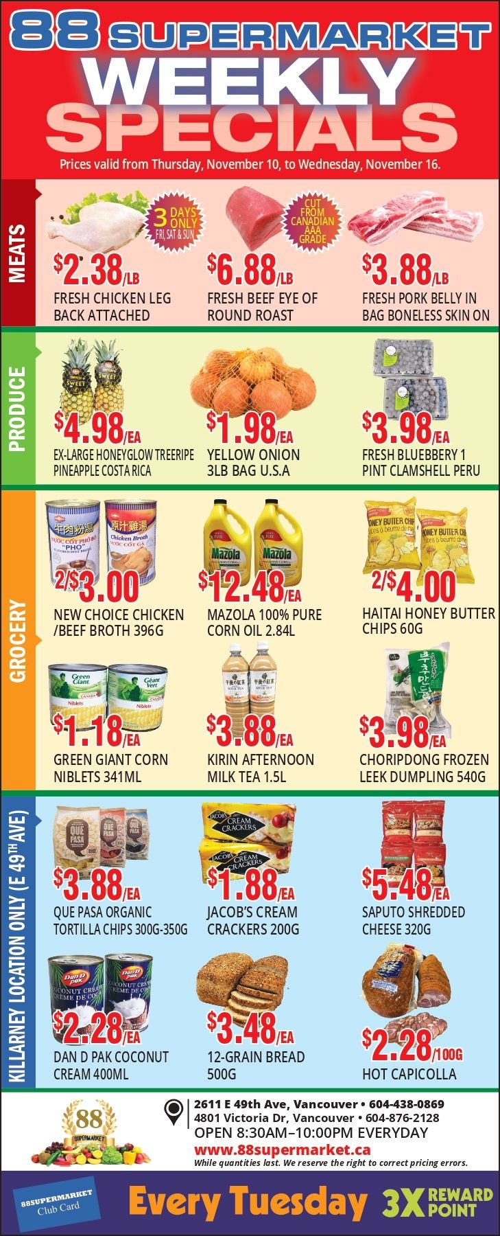 88 Supermarket Flyer November 10 to 16