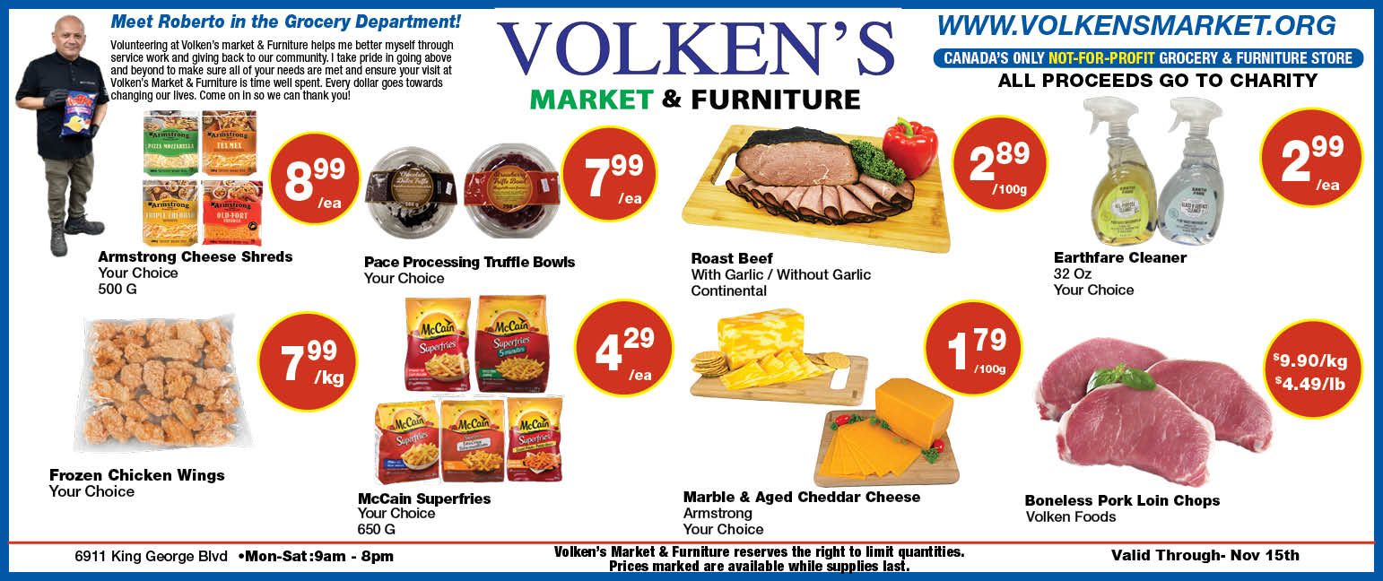 Volken's Market & Furniture Flyer November 9 to 15