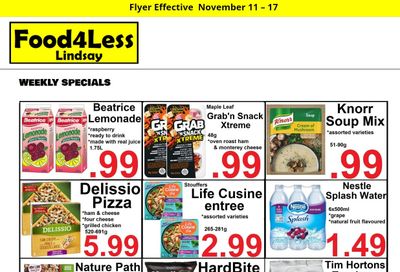 Food 4 Less (Lindsay) Flyer November 11 to 17