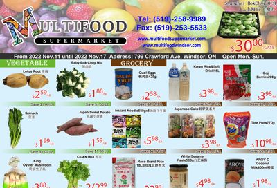 MultiFood Supermarket Flyer November 11 to 17