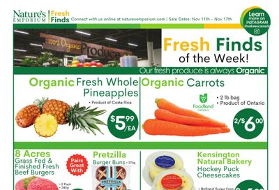 Nature's Emporium Weekly Flyer November 11 to 17