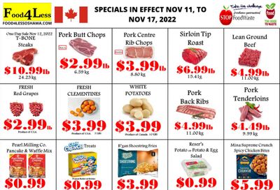 Food 4 Less (Oshawa) Flyer November 11 to 17