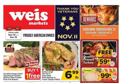 Weis (MD, NY, PA) Weekly Ad Flyer Specials November 10 to November 16, 2022