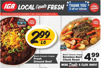 IGA (IN) Weekly Ad Flyer Specials November 9 to November 15, 2022