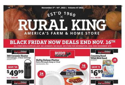 Rural King Weekly Ad Flyer Specials November 3 to November 16, 2022