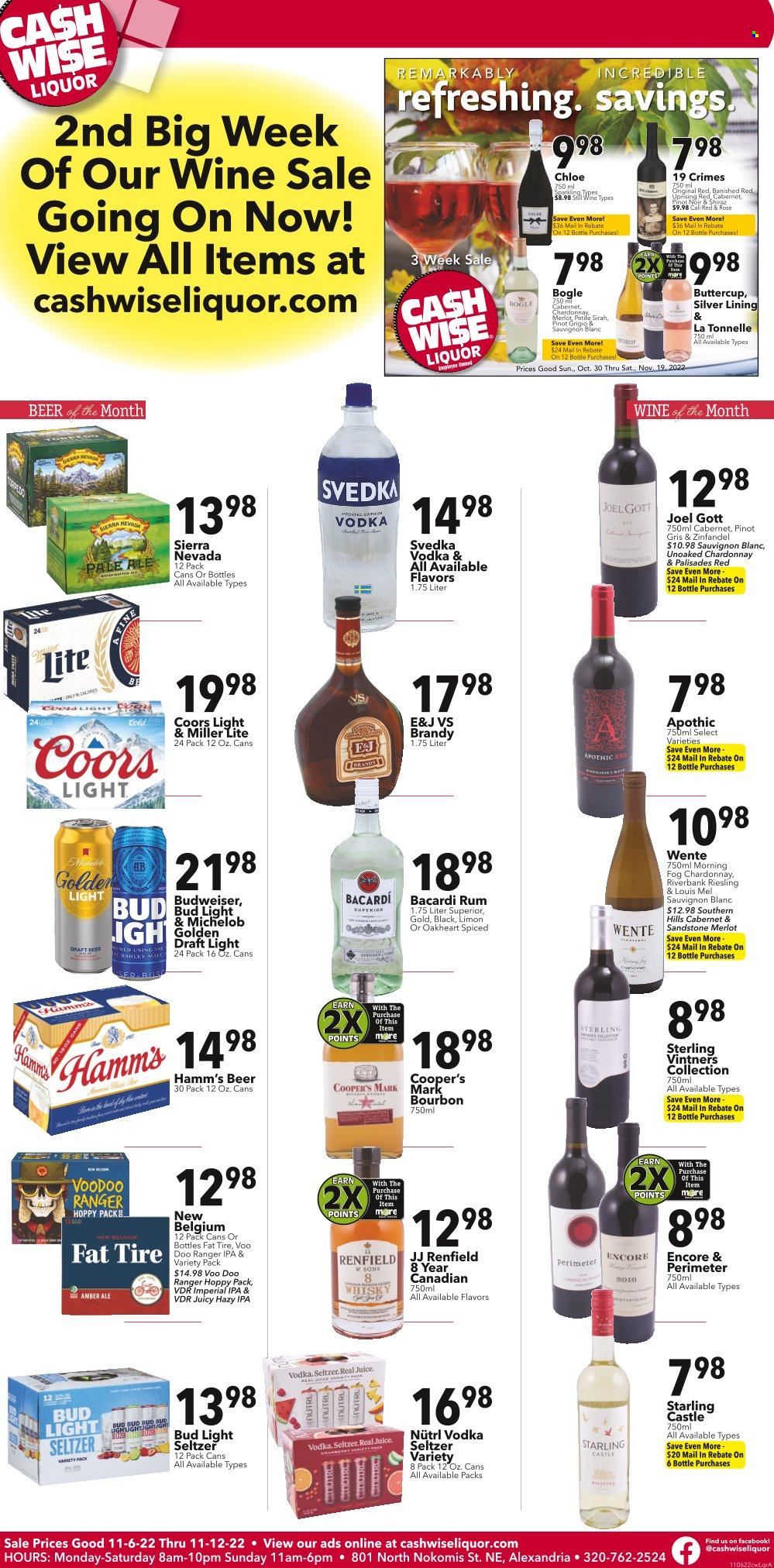 Cash Wise Liquor Only (MN) Weekly Ad Flyer Specials November 6 to November 12, 2022