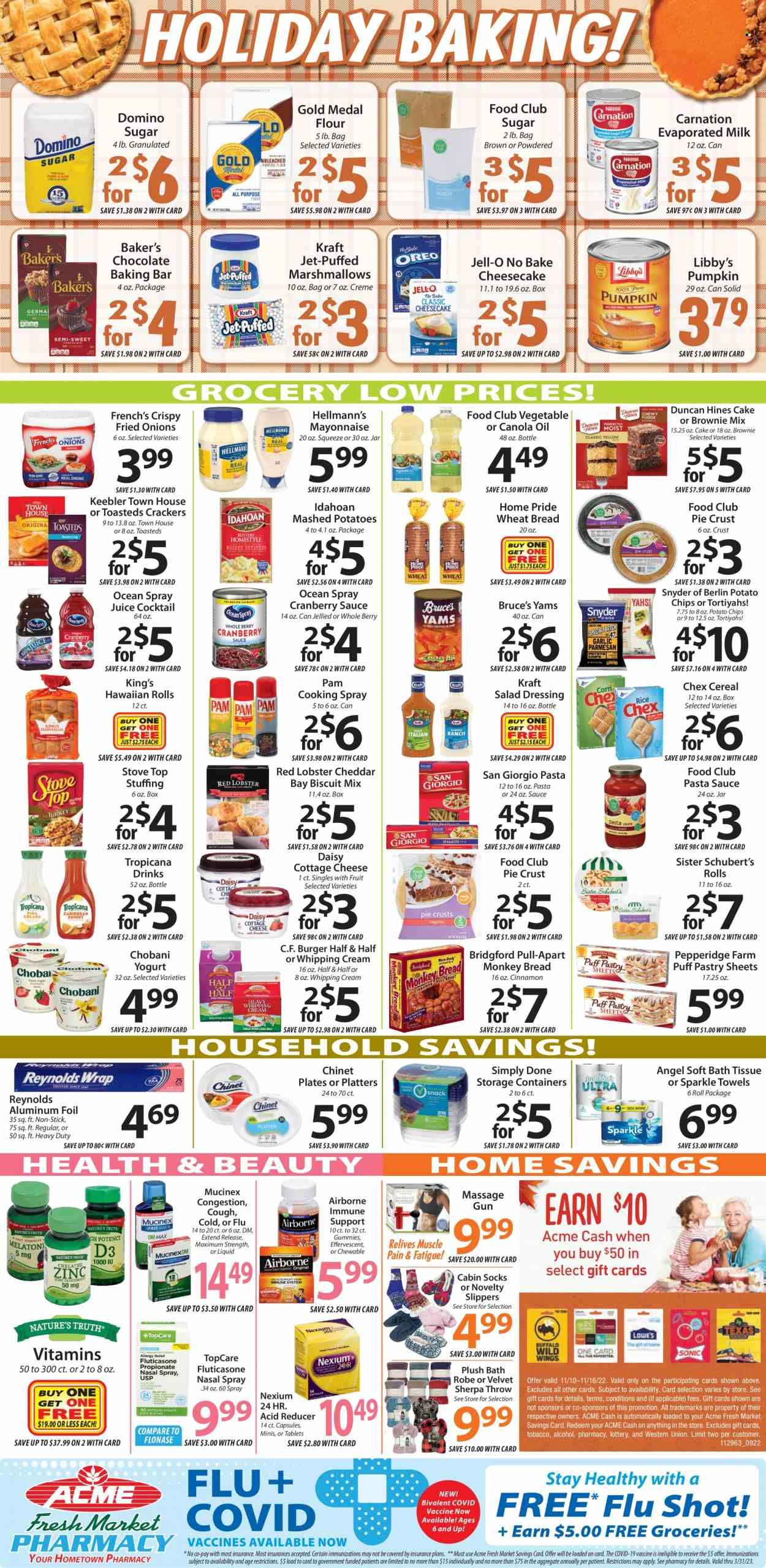 ACME Fresh Market (OH) Weekly Ad Flyer Specials November 10 to November 16, 2022